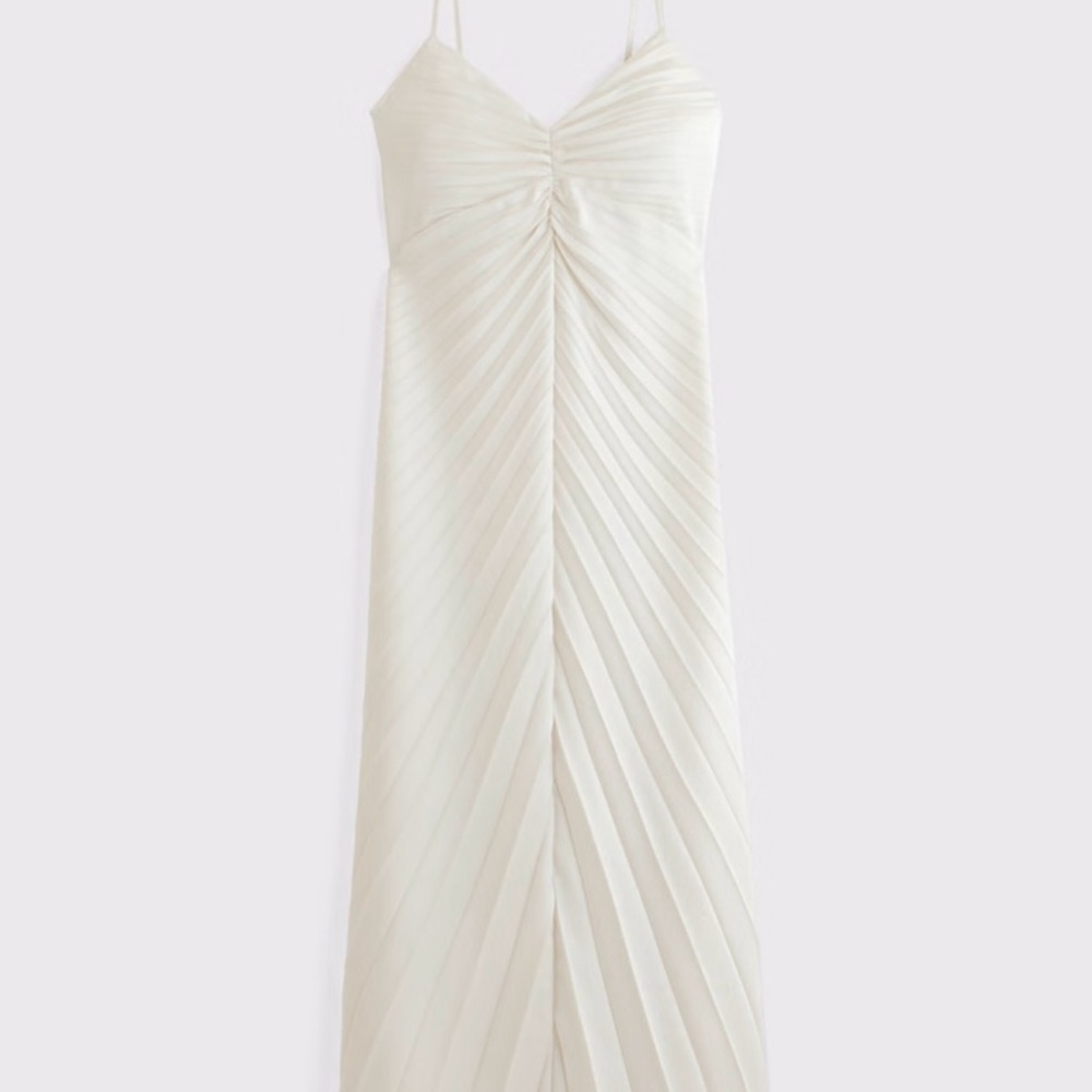 NWT - The A&F Giselle Sunburst Pleated Maxi Dress - Picture 6 of 11